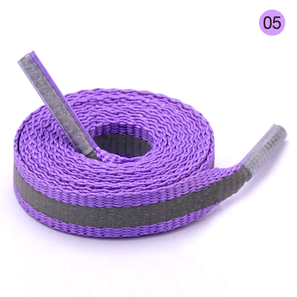 Hot DIY 1pair 100cm Flat 3M Reflective Runner Shoe Laces New Safety Luminous Glowing Shoelaces Women Men Sport Canvas Shoelaces