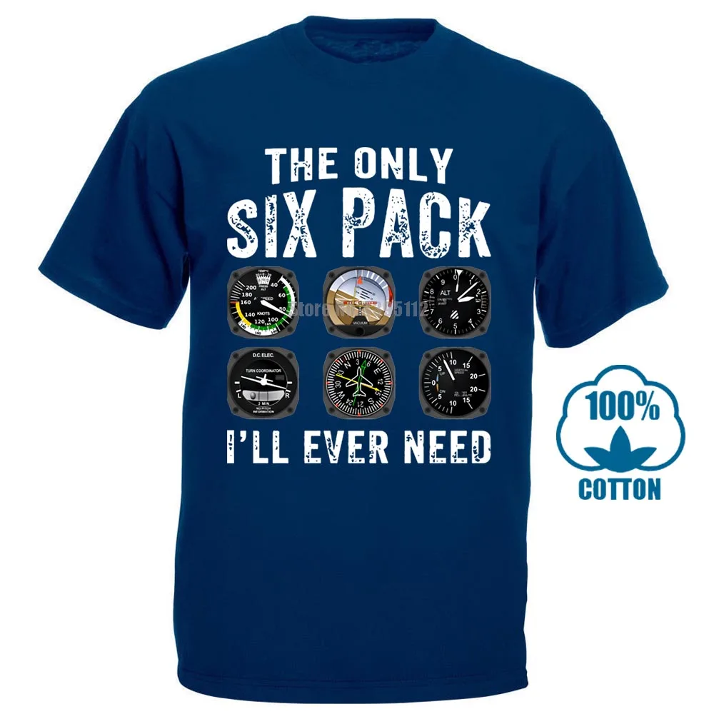 Pilots Six Pack Airplane Instru мужские футболки ts для мужчин, футболка для отдыха для мужчин, весна-осень, европейский размер S 3Xl, Мужская футболка - Цвет: Тёмно-синий
