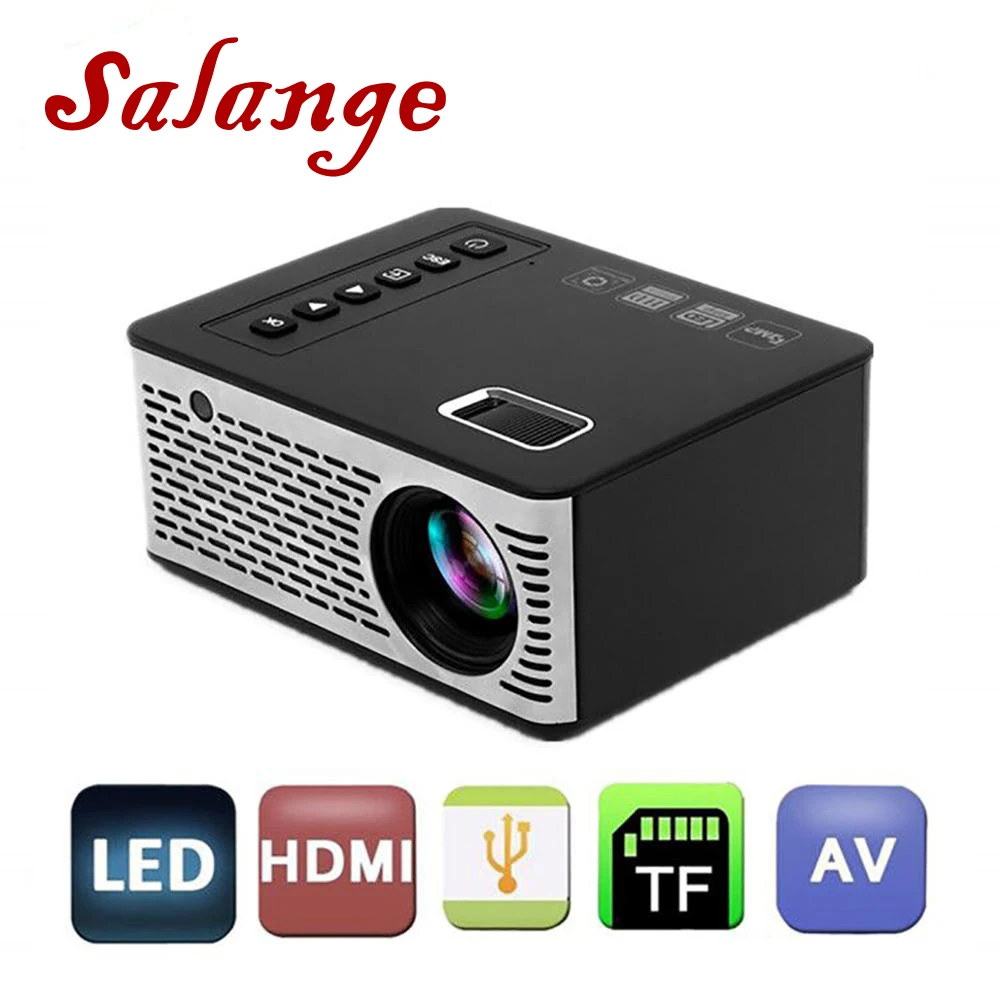 Карманный мини проектор Salange T200 HDMI USB AV видеоигра светодиодный с поддержкой