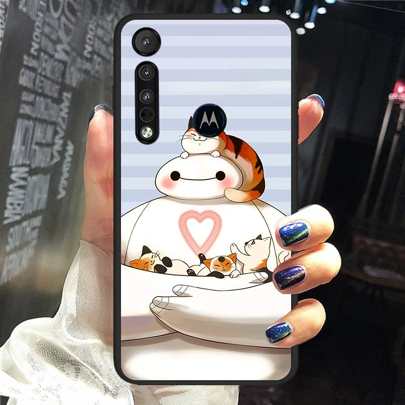 

Big Hero 6 Disney for Motorola G9 G8 G E7 E6 One Play Marco Hyper Fusion Stylus Power Edge Plus Black Phone Case