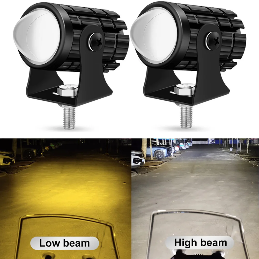 

Super Bright Motorcycle LED Explorers Headlight Projector Fisheye Lens LED Moto Fog Auxiliary Motorcycle Headlight Spotlights