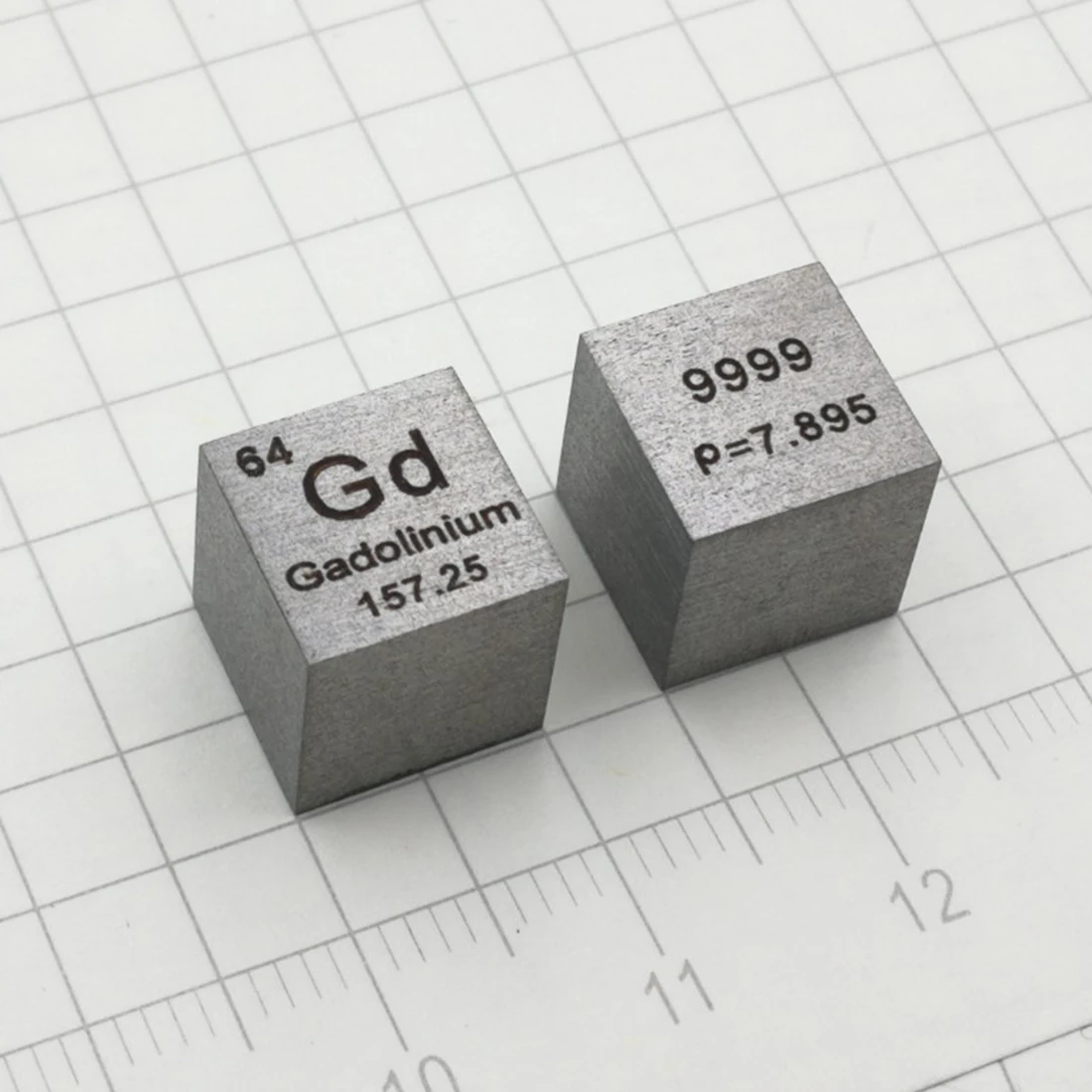 

10 x 10 x 10mm Wiredrawing Metal Gadolinium Samarium Yttrium Molybdenum Cube Rare Earth Elements Cube Periodic Elements Cube