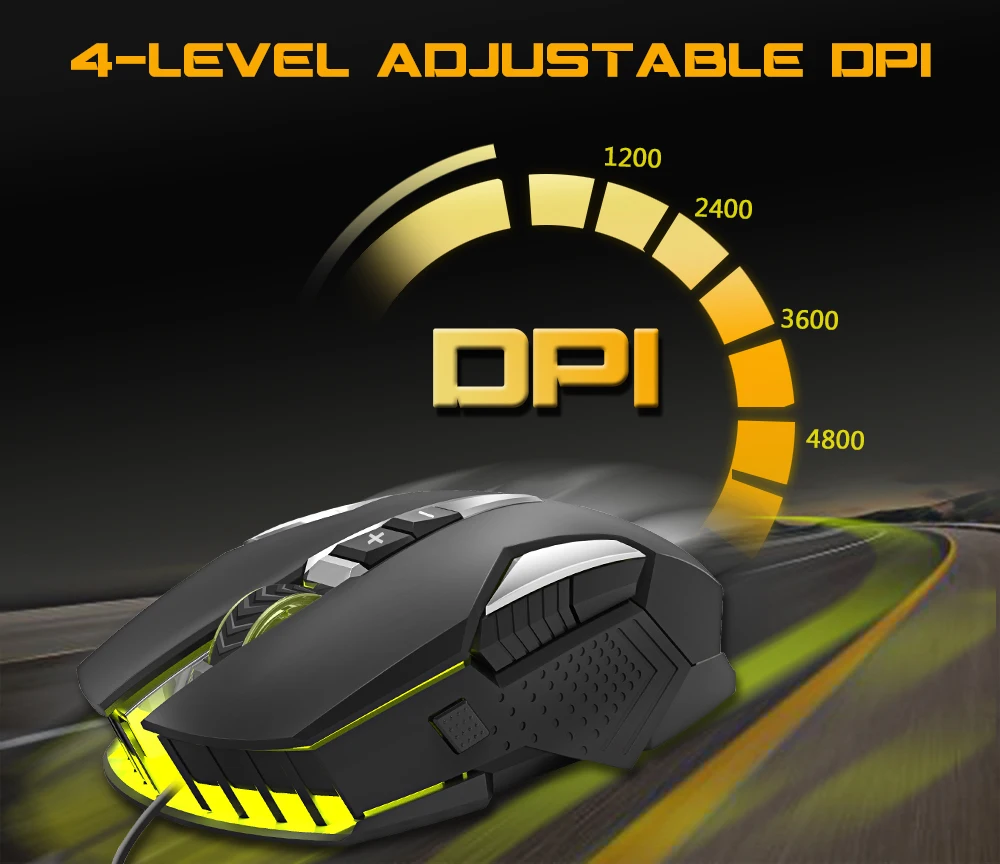 Профессиональная игровая мышь dpi, оптическая проводная мышь, светодиодный, с подсветкой, компьютерные мыши для ноутбука, ПК, игры