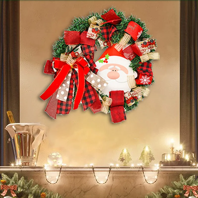 

Christmas Wreath Artificial Wreath with Red Berries Christmas Decoration Outdoor Doors Windows Wall New Year Decoration Garland