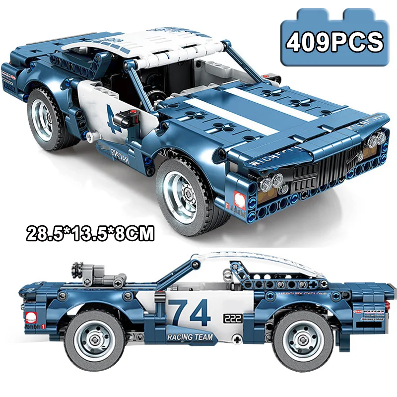 

409 Piece Bricks Challenger Muscle Car City Model Building Blocks Boy Christmas Birthday Gift Kids Toys For Children