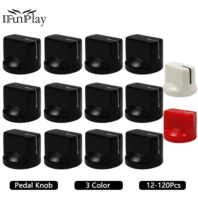 12 шт. в упаковке Пластик флеш головы гитары Ручки Кнопки усилитель эффект педаль