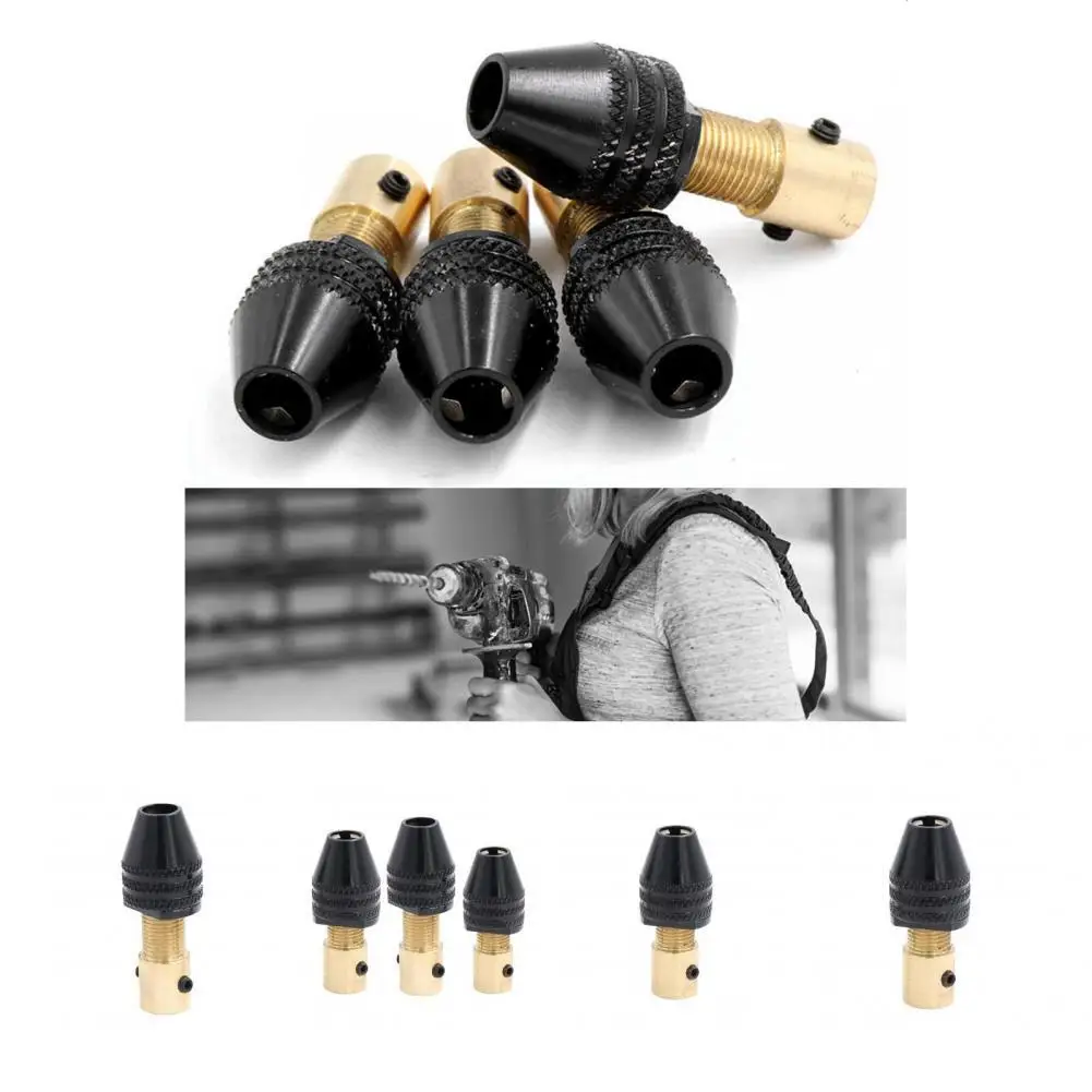 

Convenient 1 Set Strong Miniature Self-Tightening Chuck Adapter Aluminum Alloy Chuck Wear-Resistant Rotary Accessory