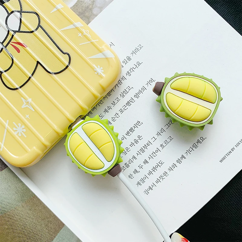 Мультяшный силиконовый милый внешний вид протектор кабеля линия данных шнур