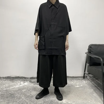 Летняя тонкая рубашка с короткими рукавами женская дизайнерская в