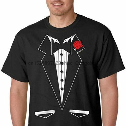 Черный смокинг футболка жилет костюм подарок для мальчишника Официальный