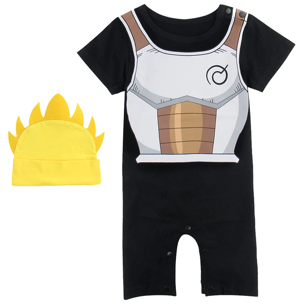 Vegeta2-Yellow Hat Комбинезон Детский для мальчиков с драконом и мячом, костюм на Хэллоуин, детский костюм Вегета, комбинезон для малышей - Цвет: Vegeta2-Yellow Hat