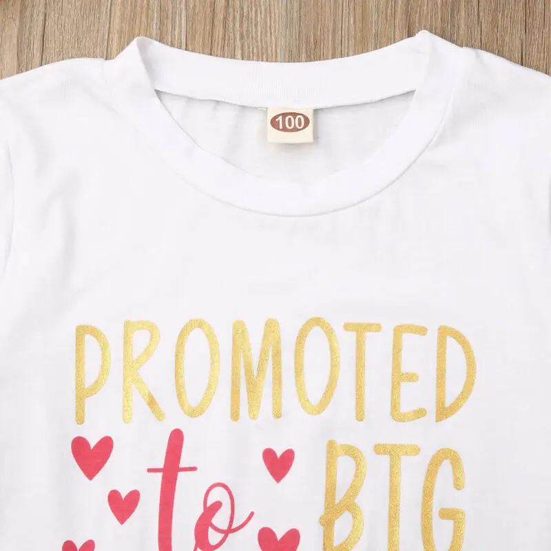 

Pudcoco New Baby Fashion Kids Baby Girls Toddler '2020 To be Big Sister' Short Sleeve T-shirt Clothes Top