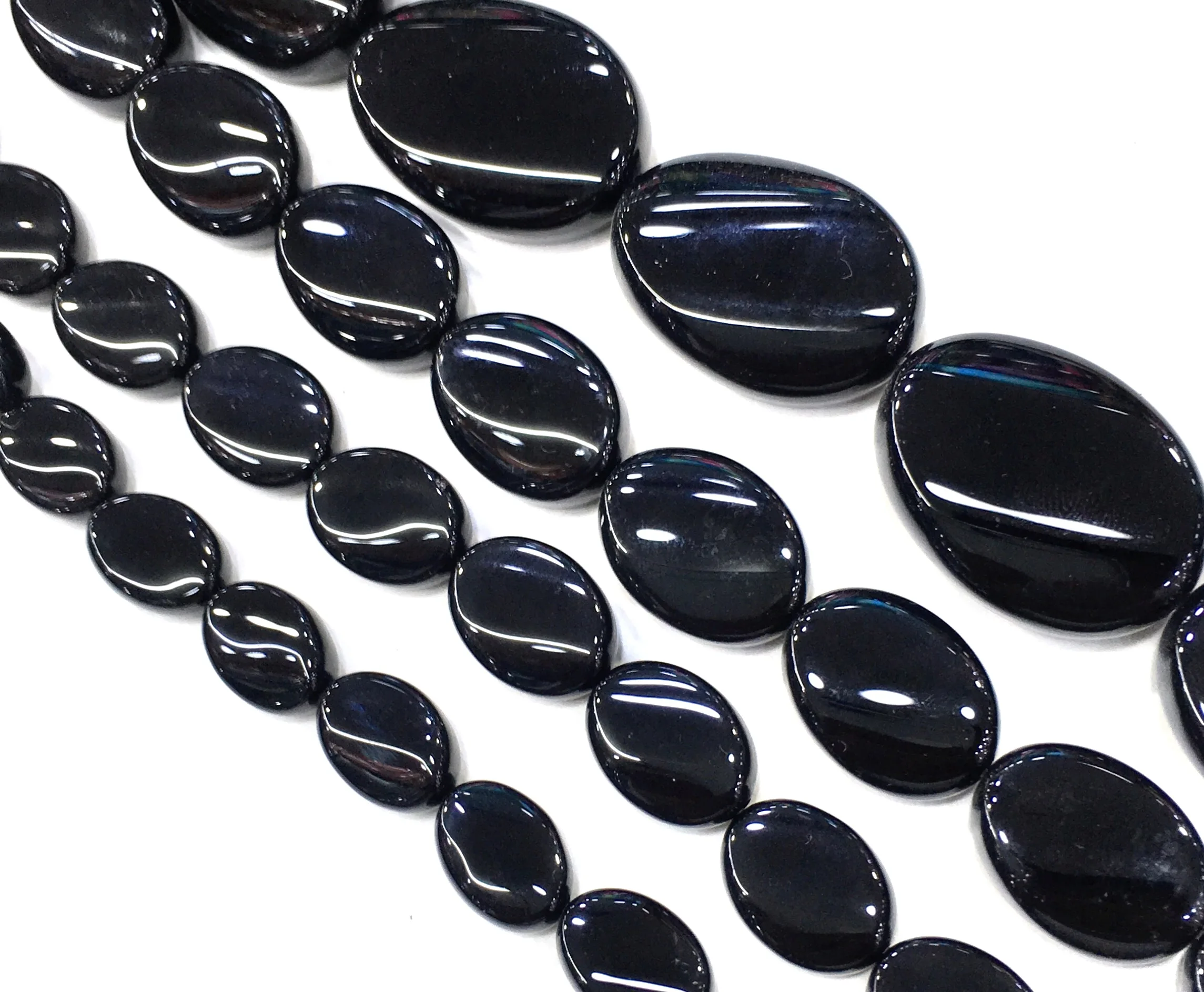 Заводская цена натуральный черный агат оникс камень свободный разделитель