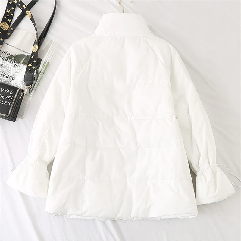 Fashionable Cotton-padded Jacket Women's Jacket, Large Size, Warmth And Thin, A-line Version, Winter 2021new Solid Color Problem