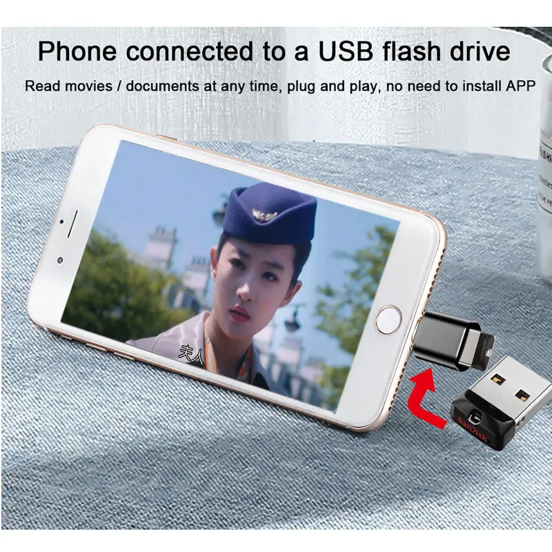 SanDisk usb флешка флешки 64 Гб адаптер lightning для iPhone 11x8 7 7Plus 6 6s 5 se iPad iPod флеш-накопитель