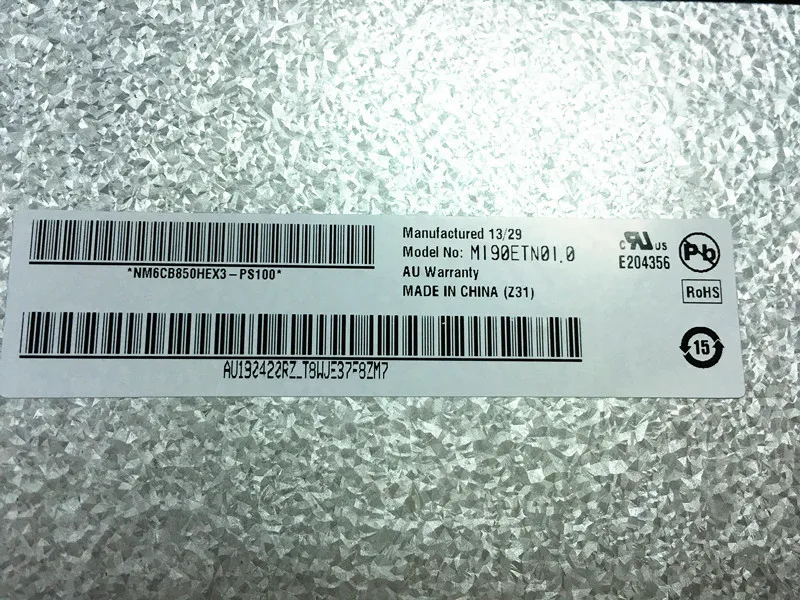 M190ETN01.0 19 0 дюймов 1280 RGB * 1024 SXGA TFT ЖК дисплей Панель M190ETN01|Промышленные компьютеры и