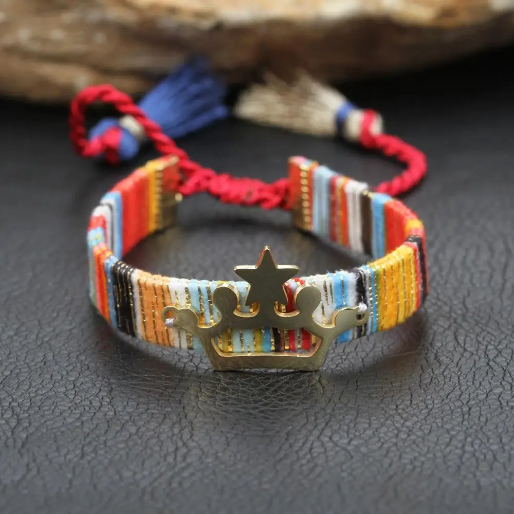 Модная Корона/английский/очки/Влюбленные/различные животные богемный Браслет