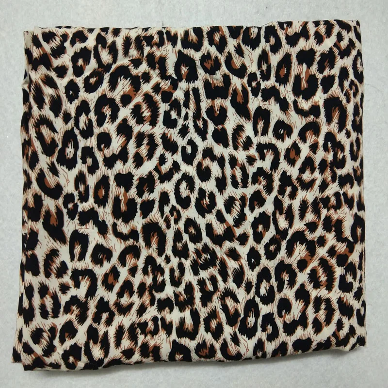 Пикантная коричневая леопардовая полосатая вискозная ткань в один метр