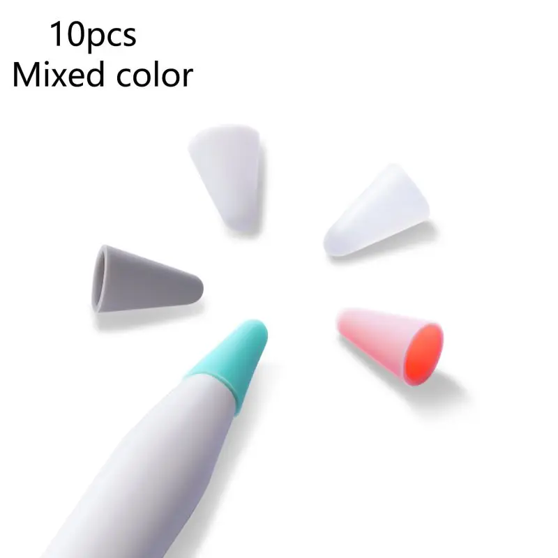 

10Pcs/Sets Silicone Replacement Tip Cover Nib Protective Cover Skin For Apple Pencil 1st 2nd Touchscreen Stylus Pen Case