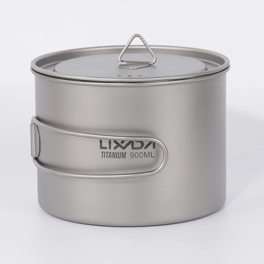 Складная ручка Lixada 900 мл/1600 мл посуда для пикника на открытом воздухе титановая