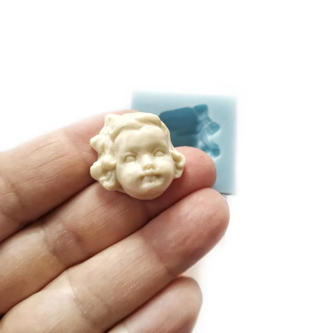 Молд силиконовый. Личико детское. Bestmolds Форма 1073 для кукол |