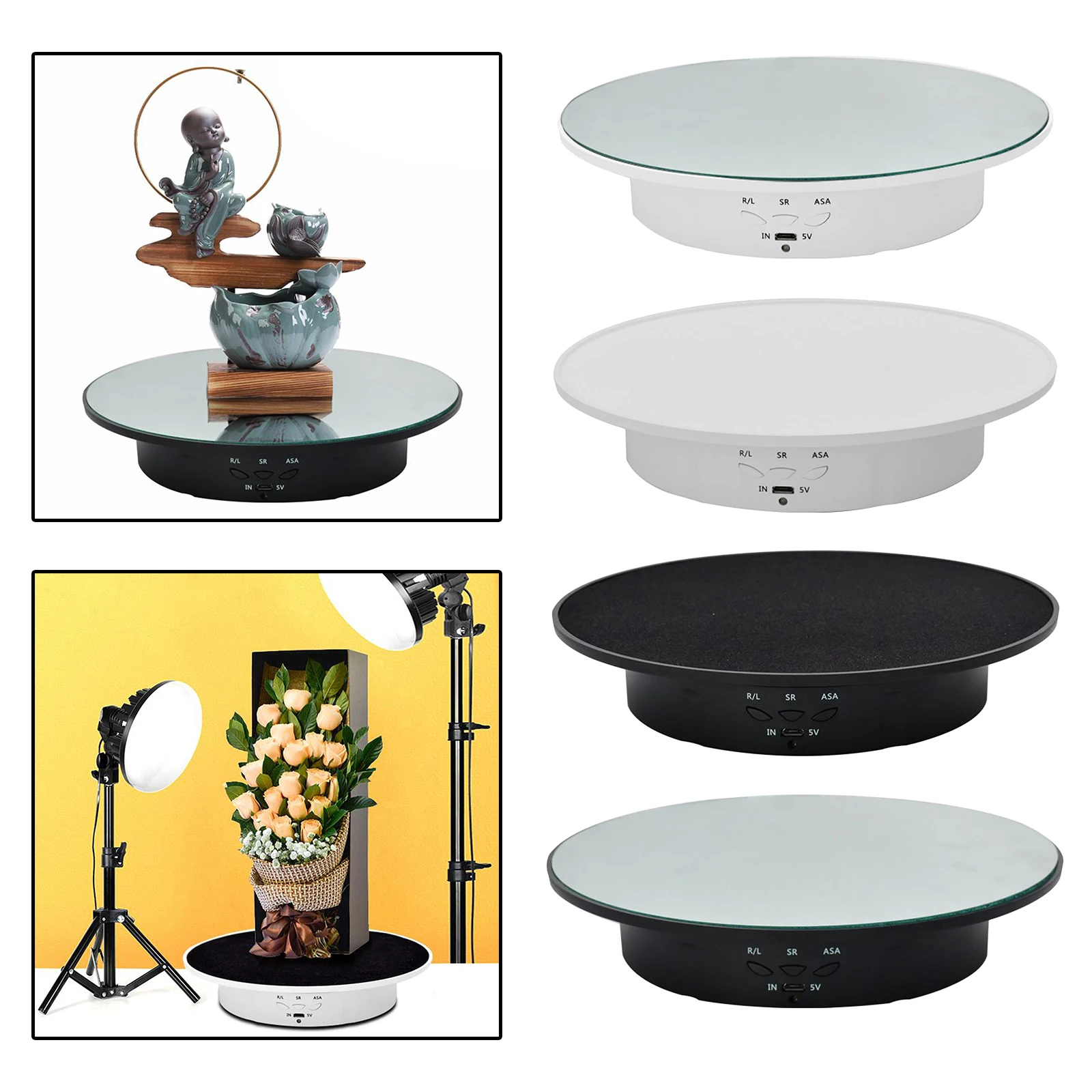 

Electric Turntable Display Stand Jewelry Watch Shoes Revolving Base Holder