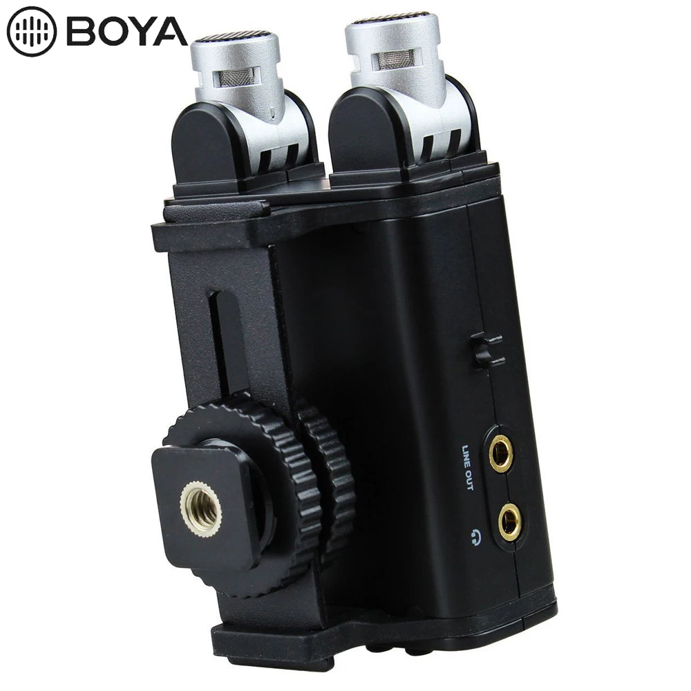 BOYA BY-SM80 двунаправленный стерео видео микрофон с лобовым стеклом для Canon Nikon Pentax DSLR
