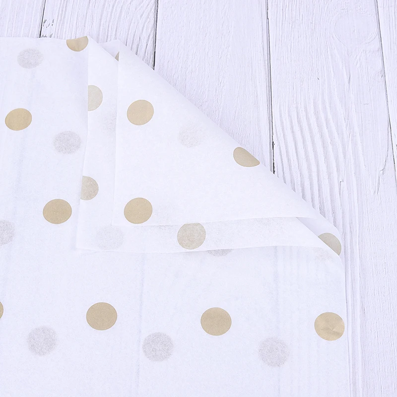 20 шт./пакет 50x70 см папиросной бумаги с цветочным принтом и в цветной горошек