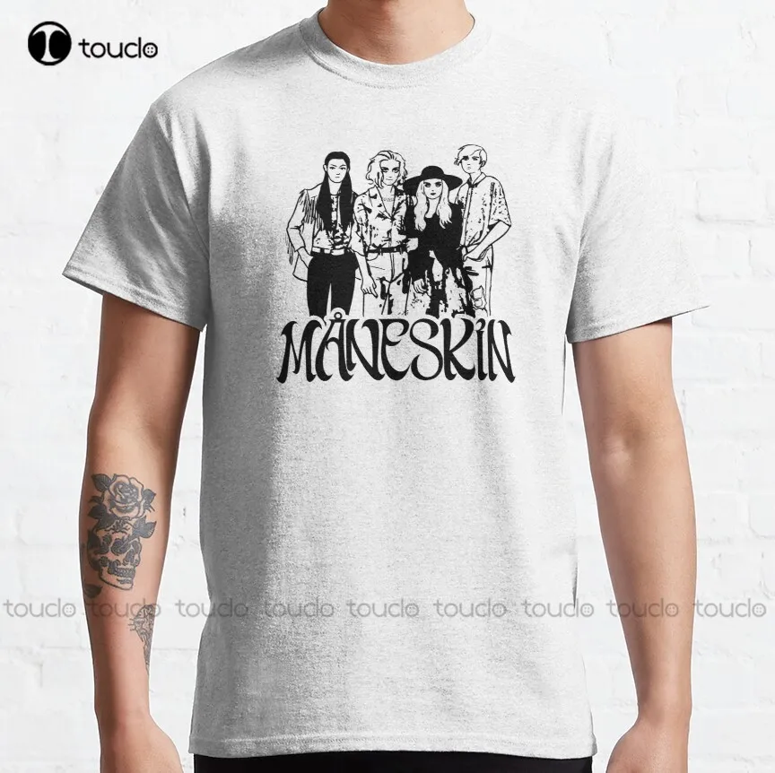 

Maneskin Rock Band Måneskin Classic T-Shirt T Shirts For Women Fashion Custom Aldult Teen Unisex Digital Printing Tee Shirt