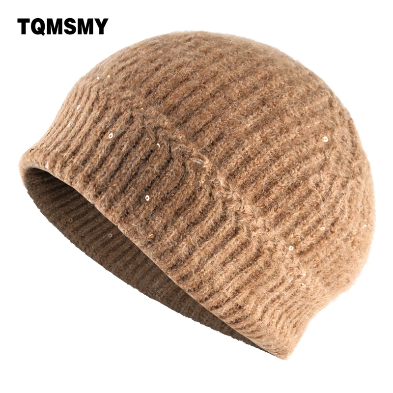 

Шапка TQMSMY шерстяная женская, вязаная, осенне-зимняя, теплая, TMB20
