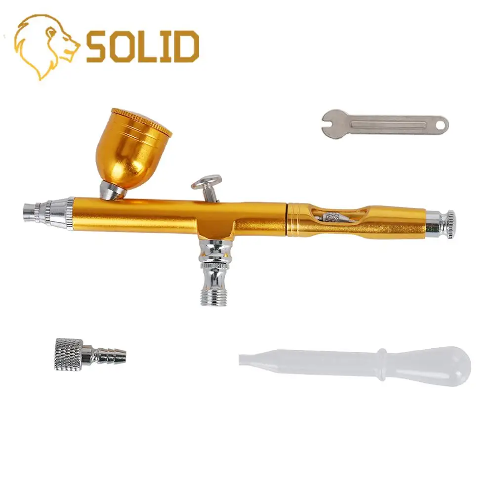 

Air Brush Spray Gun Kit Dual Action Airbrush 7cc Ink Cup Painting Set Tool Nozzle diameter 0.3mm