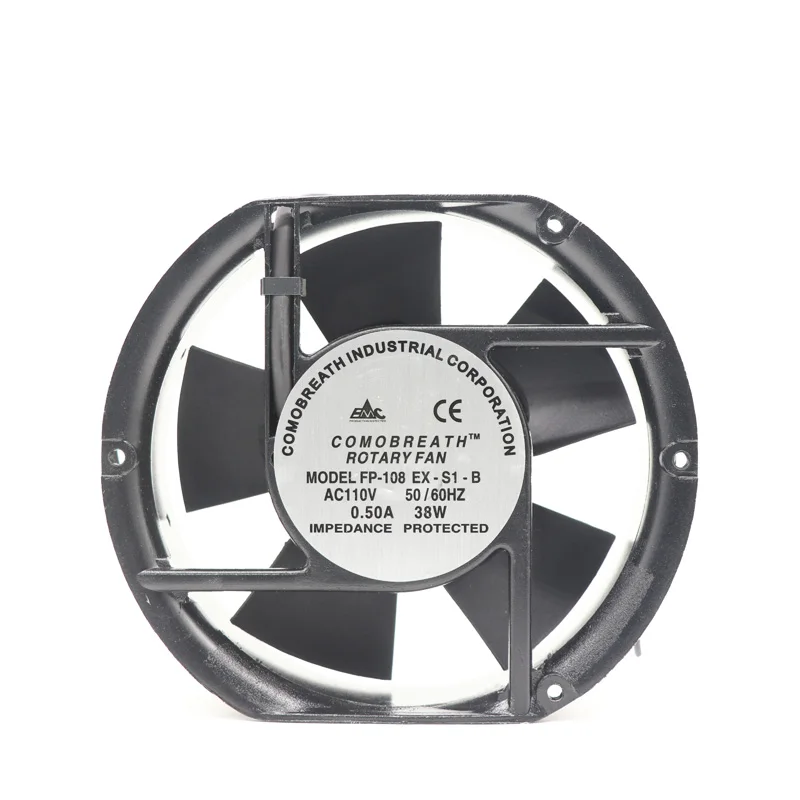 

Commonwealth FP108 EX-S1-B Ball Bearing 110V AC 50/60Hz 0.50A 38W IMP EDANCEPROTECTED COMOBREATH ROTARY Cooling Fan
