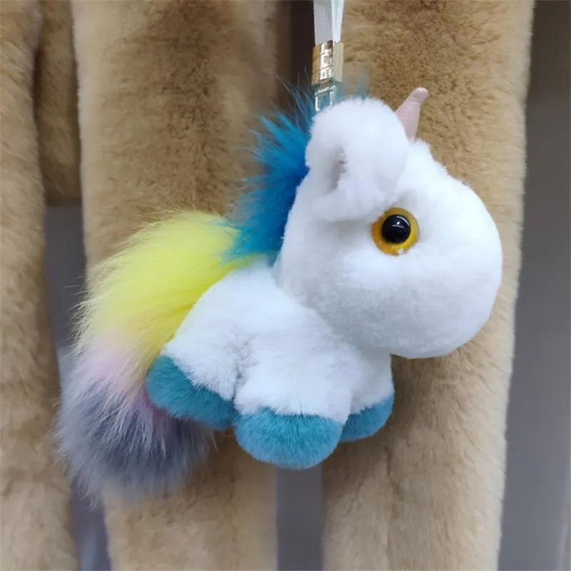 Брелок для ключей из натуральной кожи с изображением кролика рекс|Брелоки| |