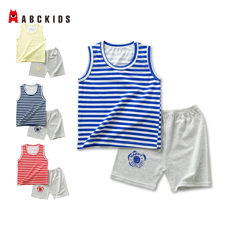 ABCkids Baby Boy Clothing Set Cute Summer T-Shirt Pants Cartoon Children Boys Clothes Shorts Suit for Kids Outfit BS00001 | Детская