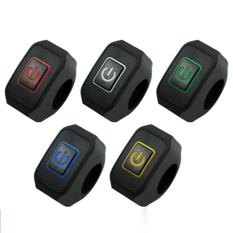 

22mm 7/8'' Motorcycle Handlebar Switch Momentry Buttton For Electric Star Kill Waterproof Control Switch Button with LED light