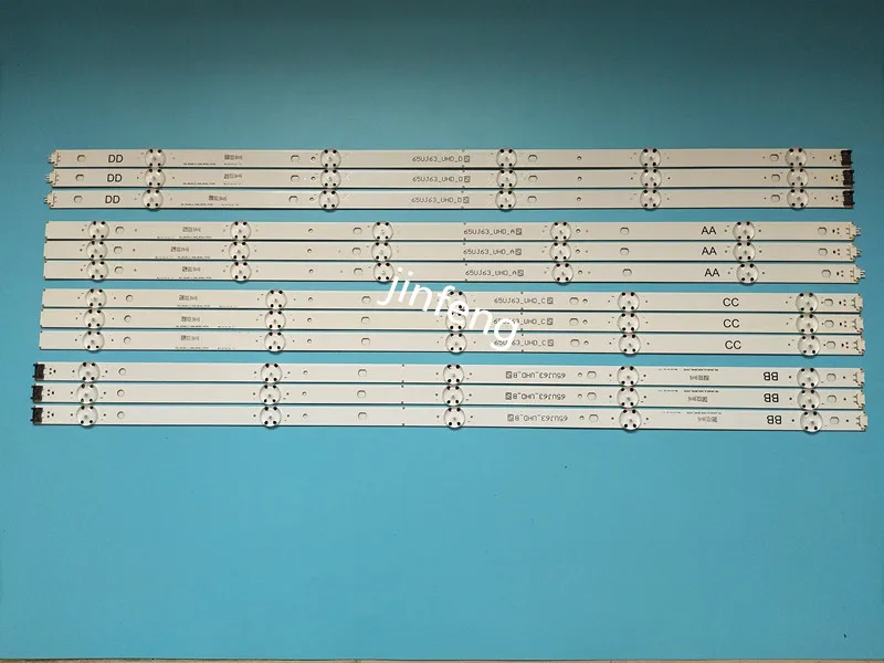 Новая 12 шт./компл. светодиодный полоса подсветки для LG 65UJ6300 65UJ630V Innotek 17Y 65inch_A