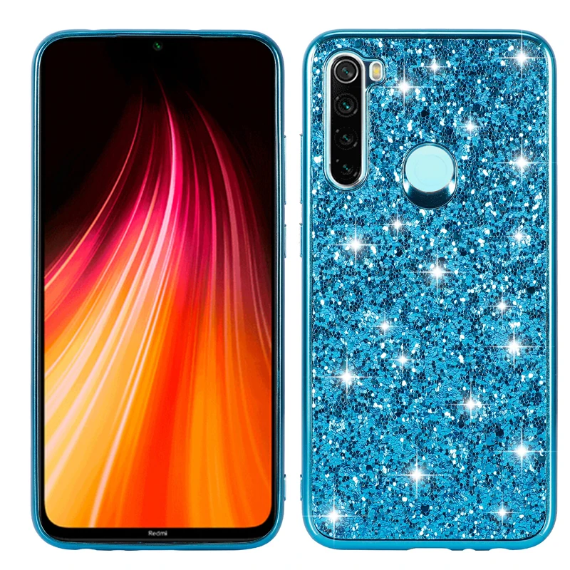 Чехол для Xiaomi Redmi Note 8 из мягкого ТПУ 9s note pro блестящий чехол с бриллиантами 7 6 5