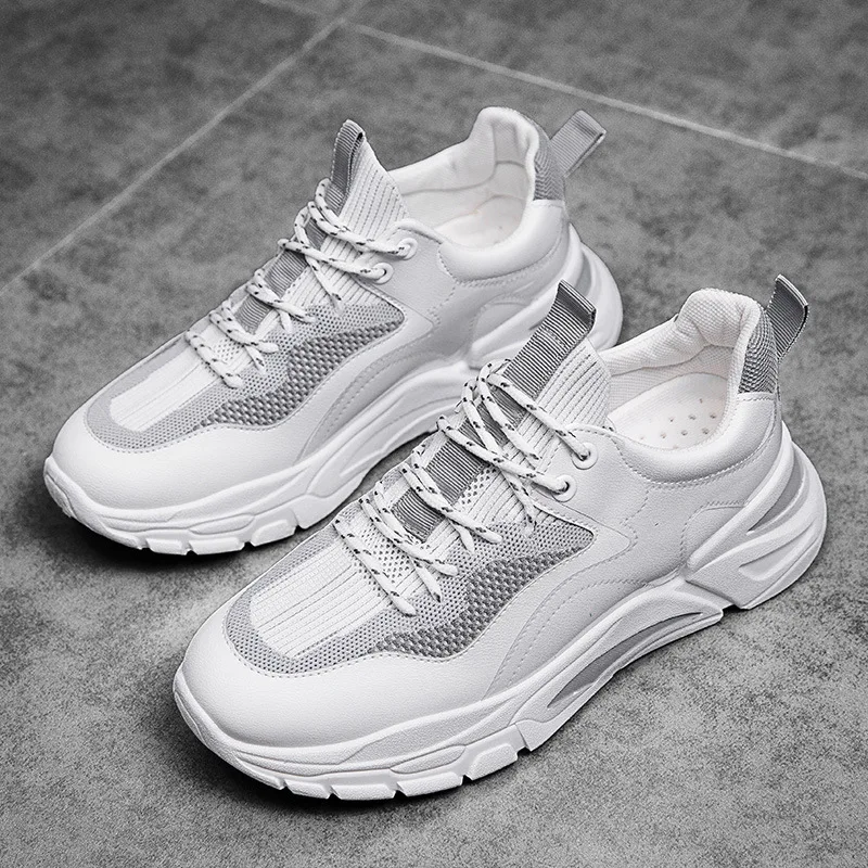 

New Men Casual Shoes Fashion Breathable Brand Light Man Sneakers Shoes Autumn Thick Bottom Trend Flat Shoes Zapatos Hombre U5-43