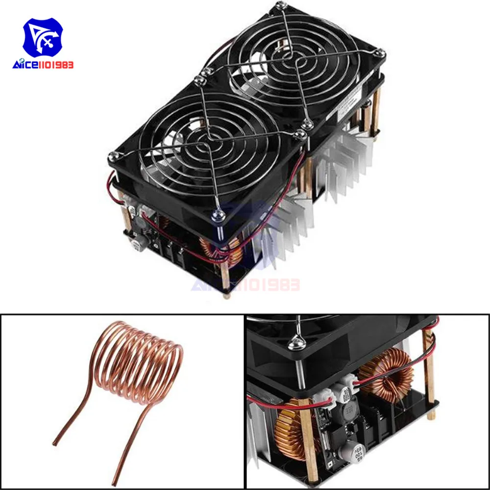 

diymore 1800W ZVS High Frequency Induction Heating PCB Board High Voltage Inverter Power Supply Flyback Driver with Tesla Coil