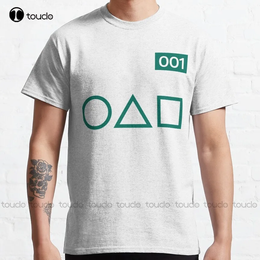 

Squid Games 001 Products And Ts Classic T-Shirt Men Shirts Graphic Tees Custom Aldult Teen Unisex Digital Printing Tee Shirt