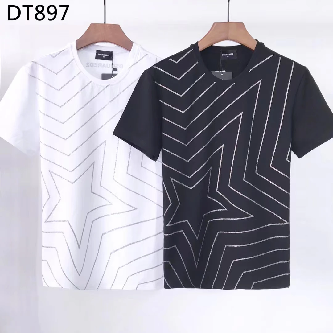 

2021 Новая модная трендовая мужская футболка Dsquared2 с принтом DT897