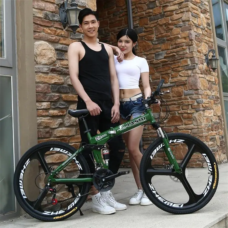 Складной горный велосипед размер колес 26 дюймов 21 скорость противоударные