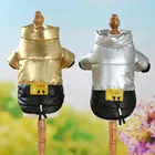 Зимняя теплая модная куртка с хлопковой подкладкой для собак, щенков, чихуахуа, одежда с капюшоном для маленьких и средних собак