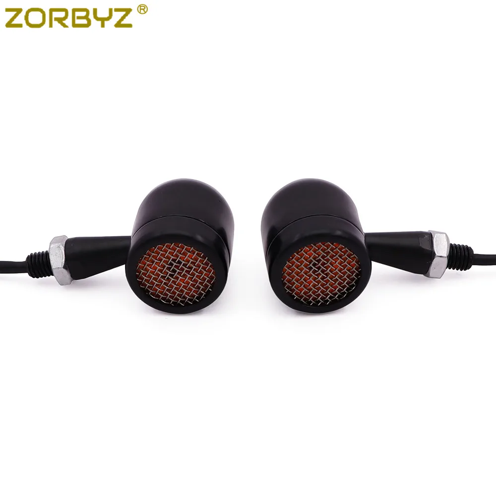 ZORBYZ Ретро мотоциклетсветильник черный светодиодный индикатор сигнала поворота