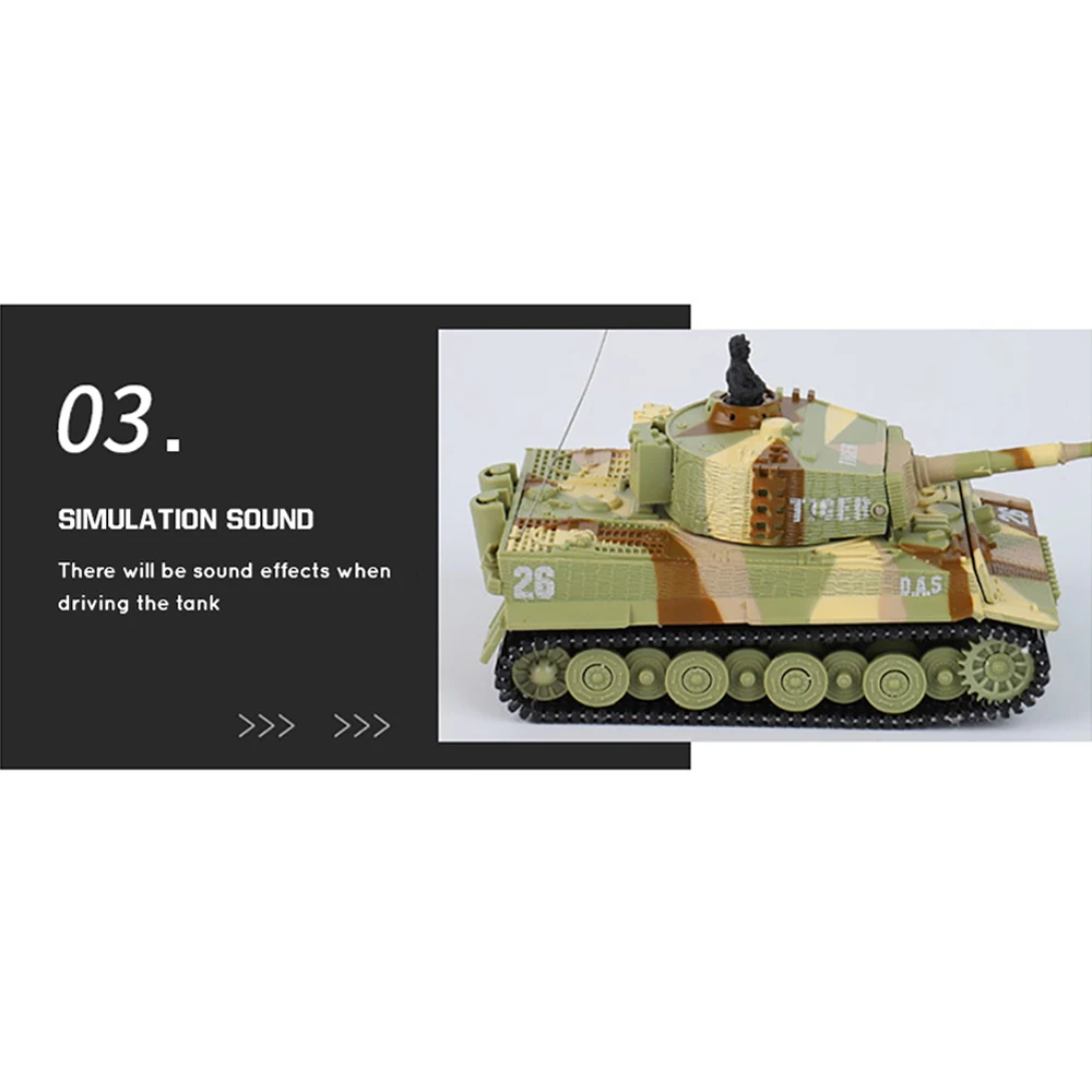 Танк 1:72 танк с дистанционным управлением германский тигровый бой на