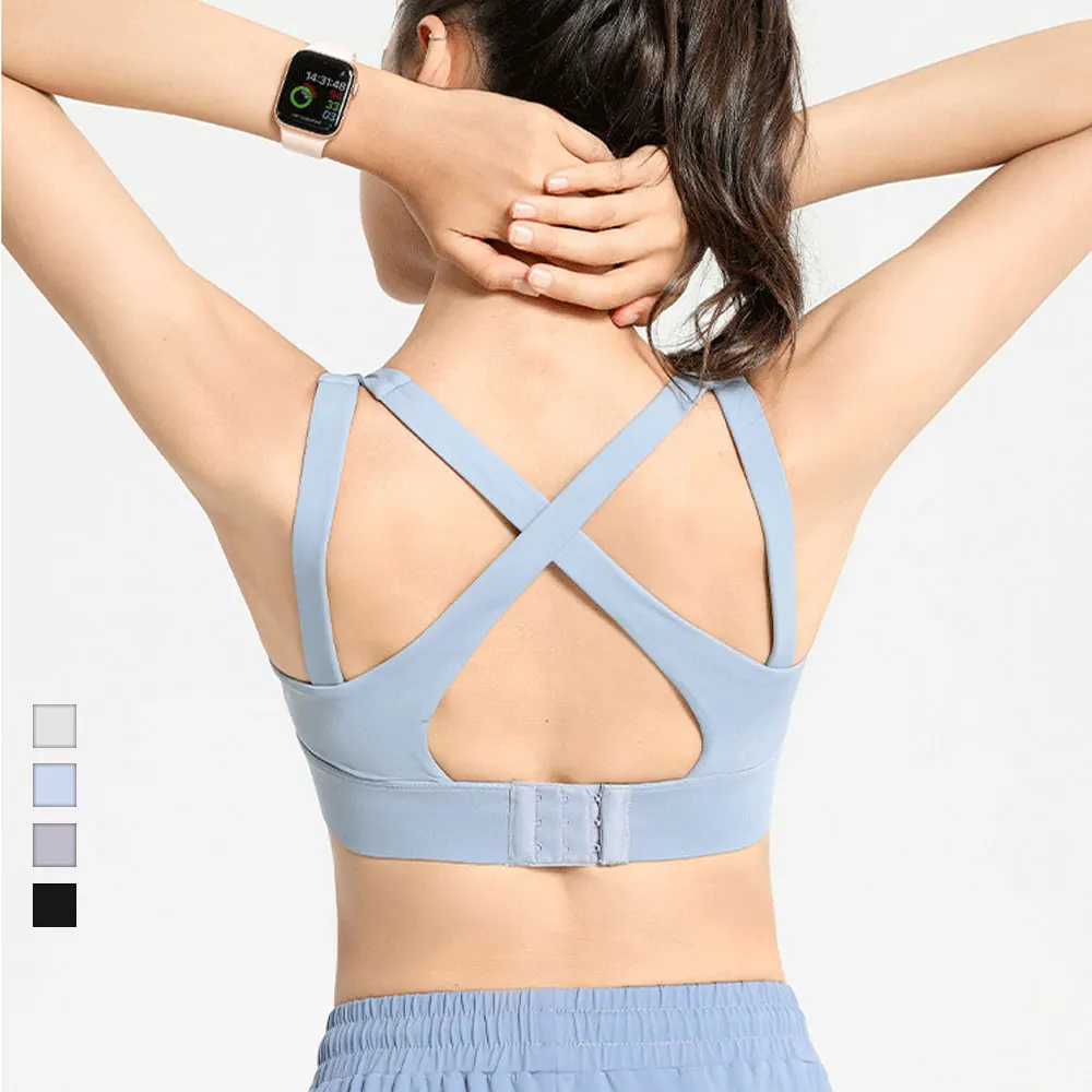 

Fake Two Piece Tank Top Woman Gym Fitness Push Up Sport Bras Women Underwear High Elastic Yoga Bra Padded Running Vest Workout