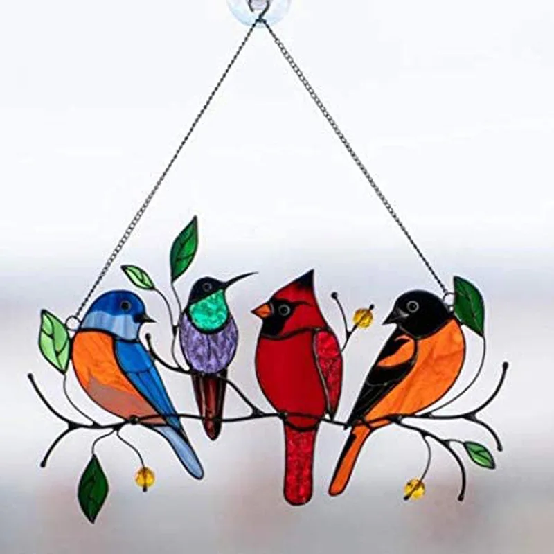 

Aibeads Little Bird Home Crafts Window Pendant Bird Group Series Handmade Holiday Gift Room Decoration Alloy Material