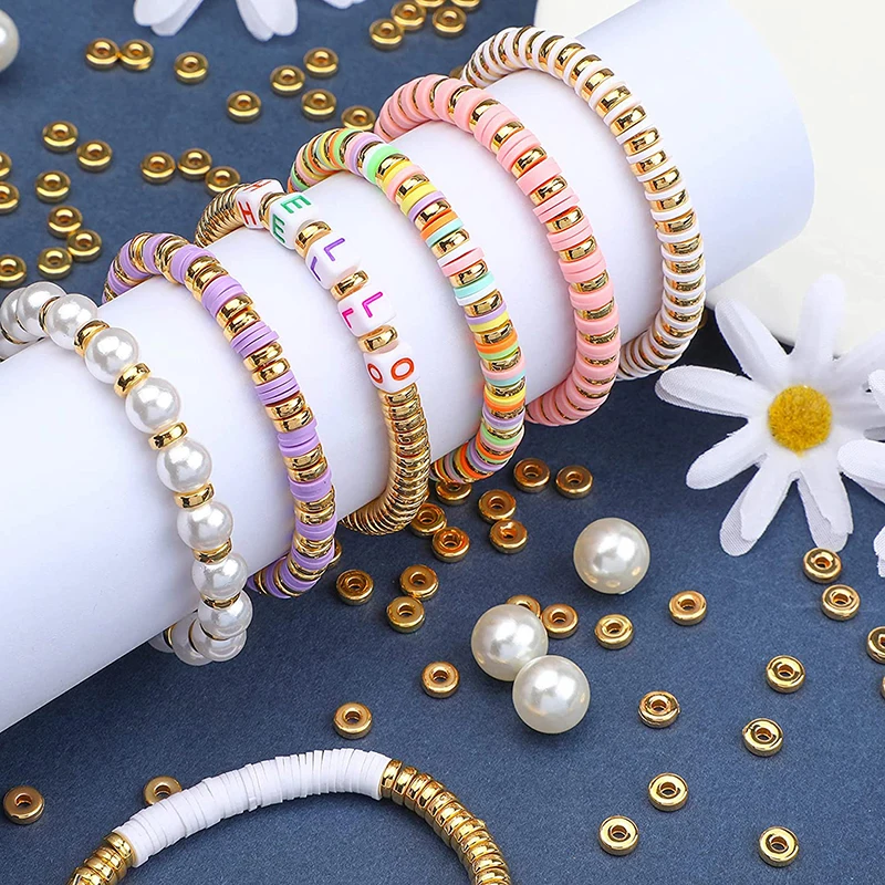

Champagne Gold Color Diy Round Wheels Bead Insulation Spacers Wheel Bead Bracelet Parts Diy Jewelry Accessories