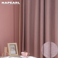 napearl 100 shading blackout curtains for living room window all match solid design modern draperies home decor elegant 1 piece
