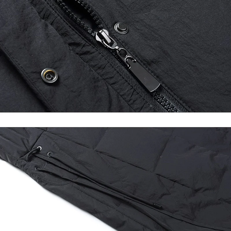 

winter Parker down jacket coat female medium long waist down jacket women's hooded really big fur collar white duck coat